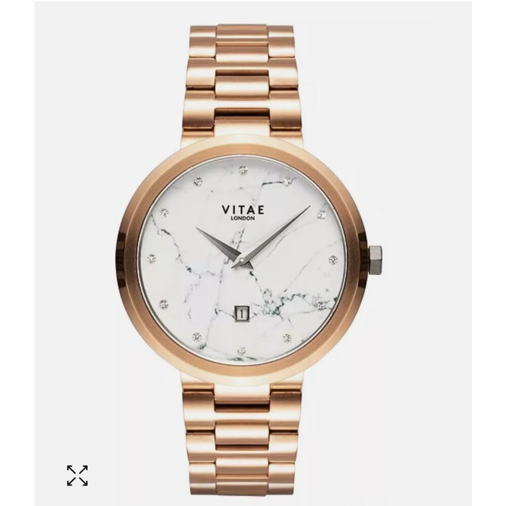 Vitae London Watch Women Elmington Rose Gold Tone Stainless Steel Bracelet 36mm
